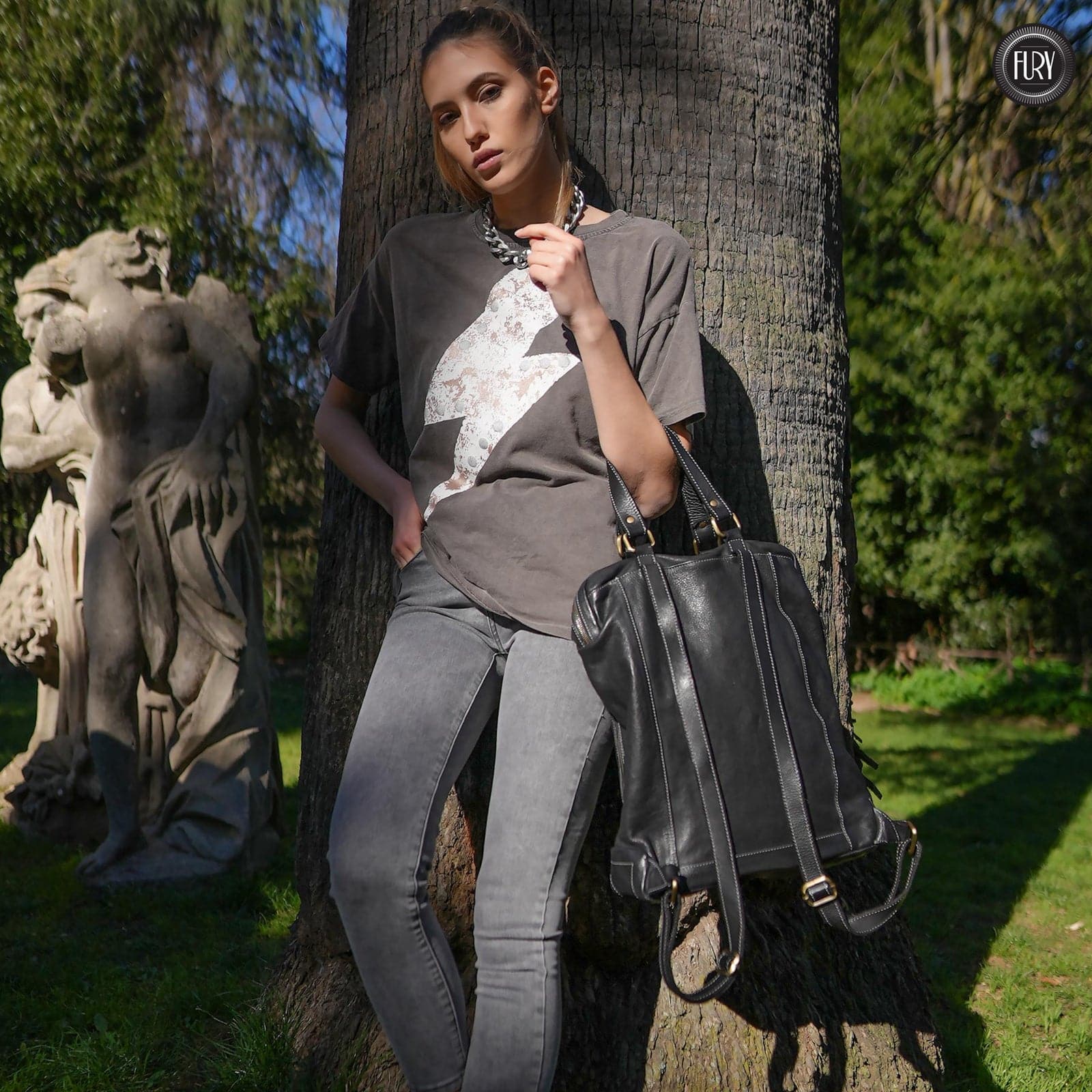 Zaino Daily unisex in pelle - Fury