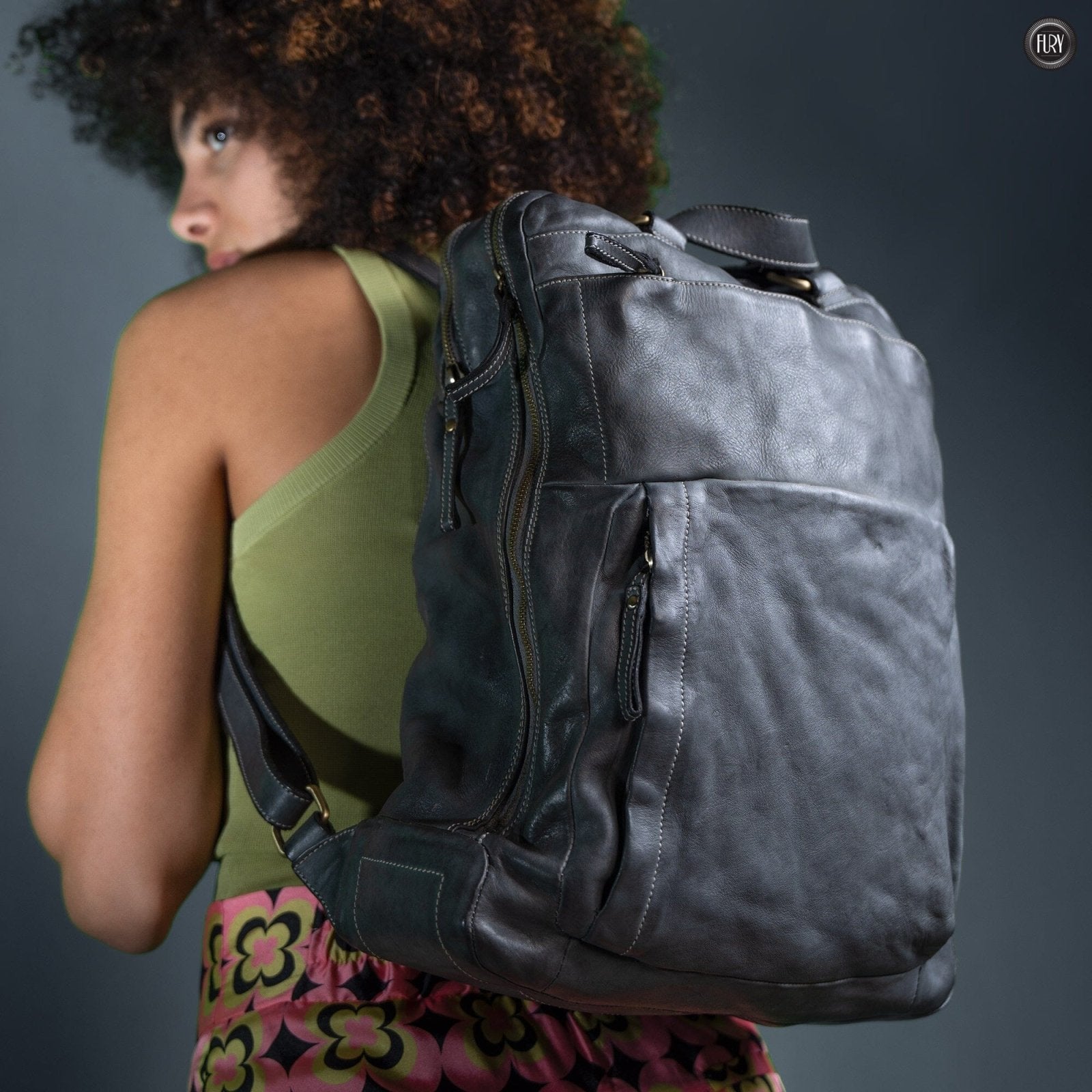 Zaino Daily unisex in pelle - Fury