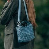 Borsetta Sibilla in pelle intrecciata