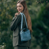 Borsetta Sibilla in pelle intrecciata