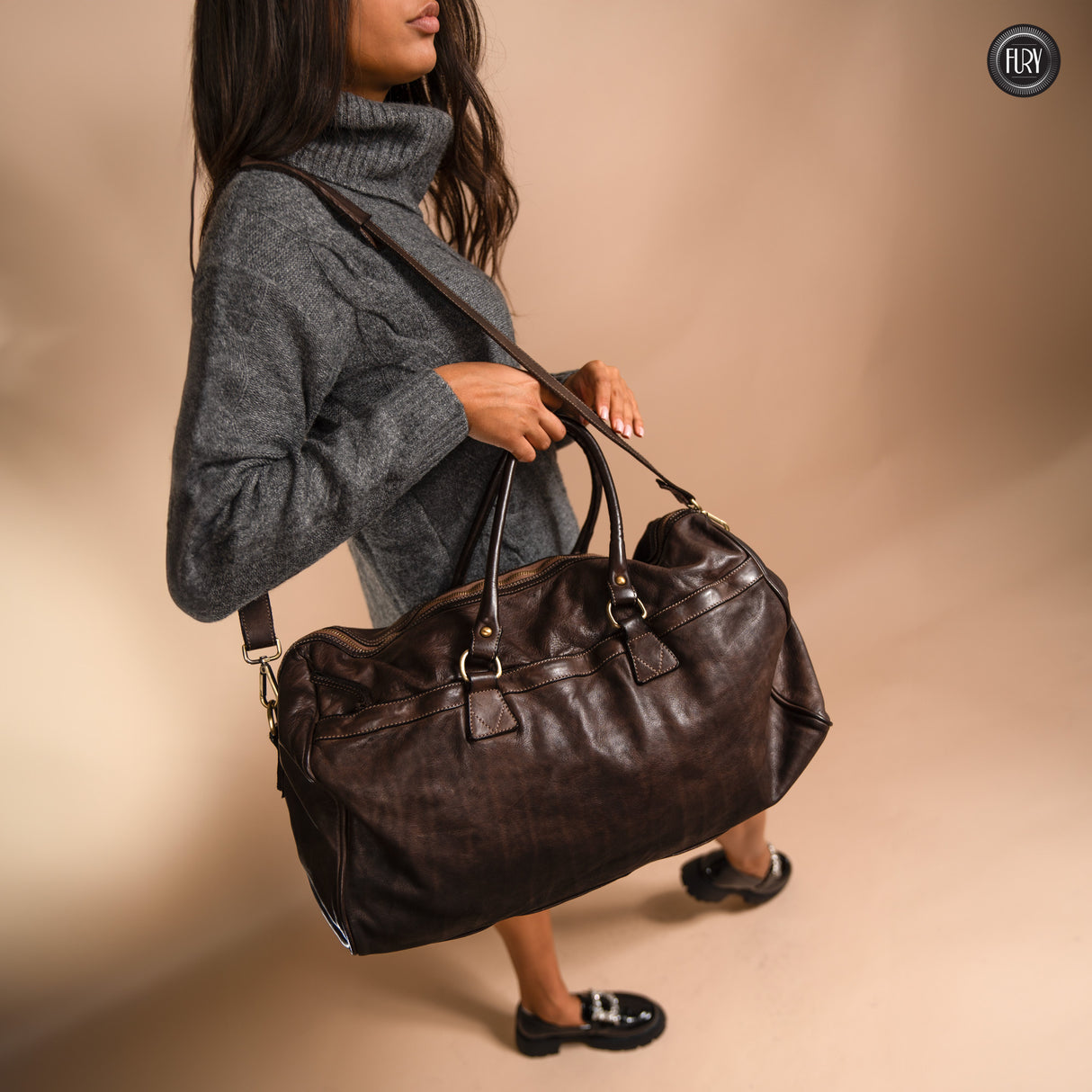 Mike leather duffle bag