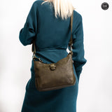 Sandy leather handbag