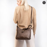 Sandy leather handbag