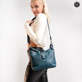 Sandy leather handbag