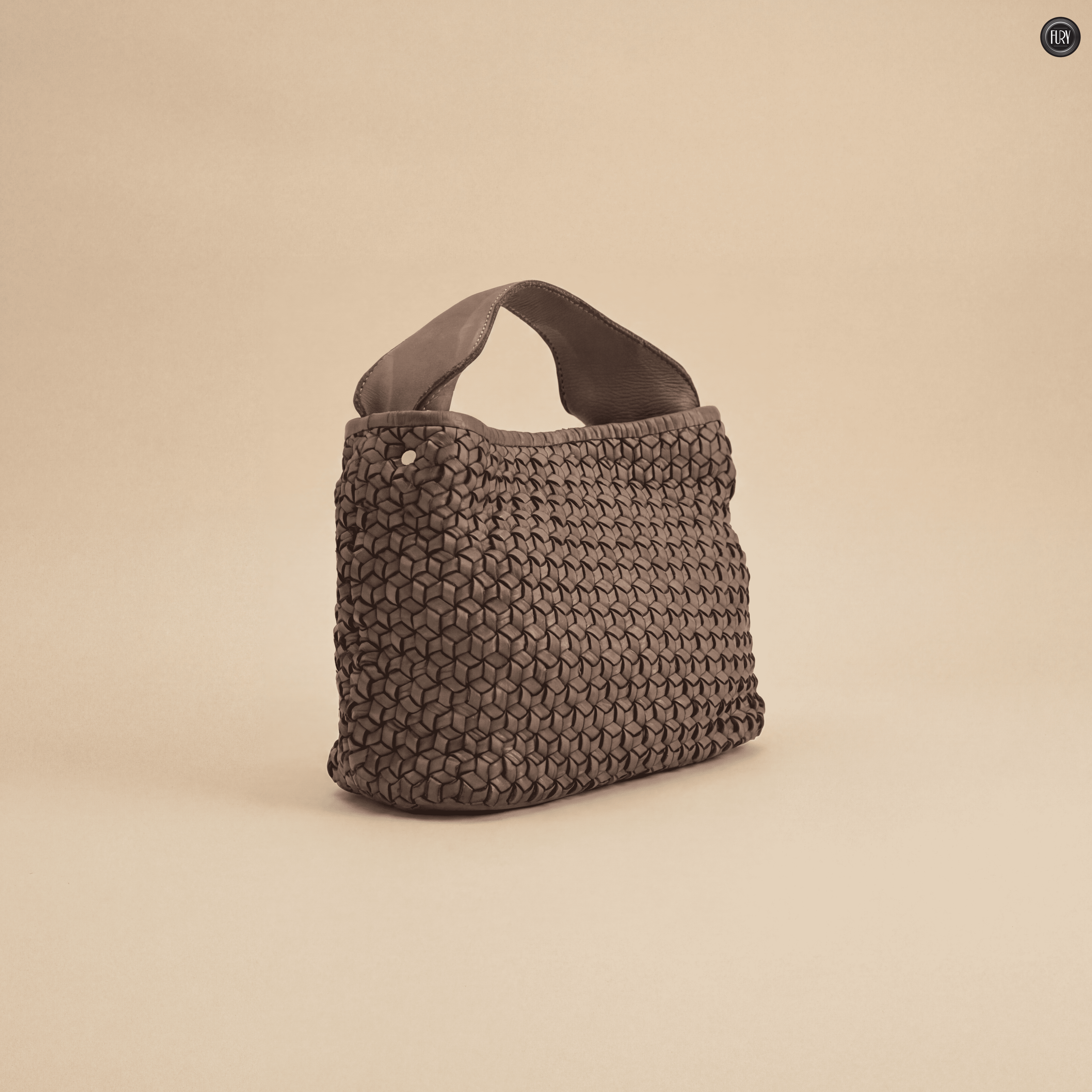 Borsetta Tea in pelle intrecciata