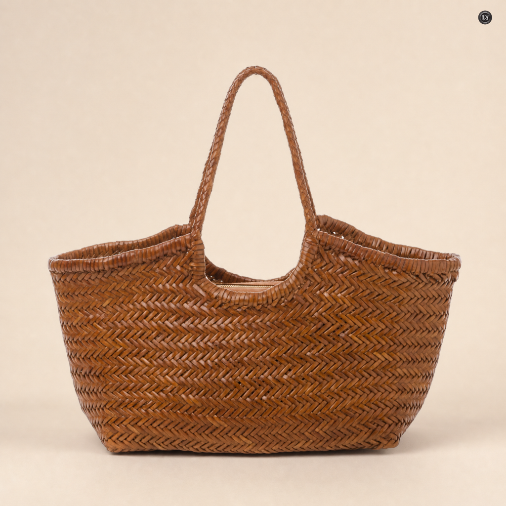 Borsa Gemma in pelle intrecciata
