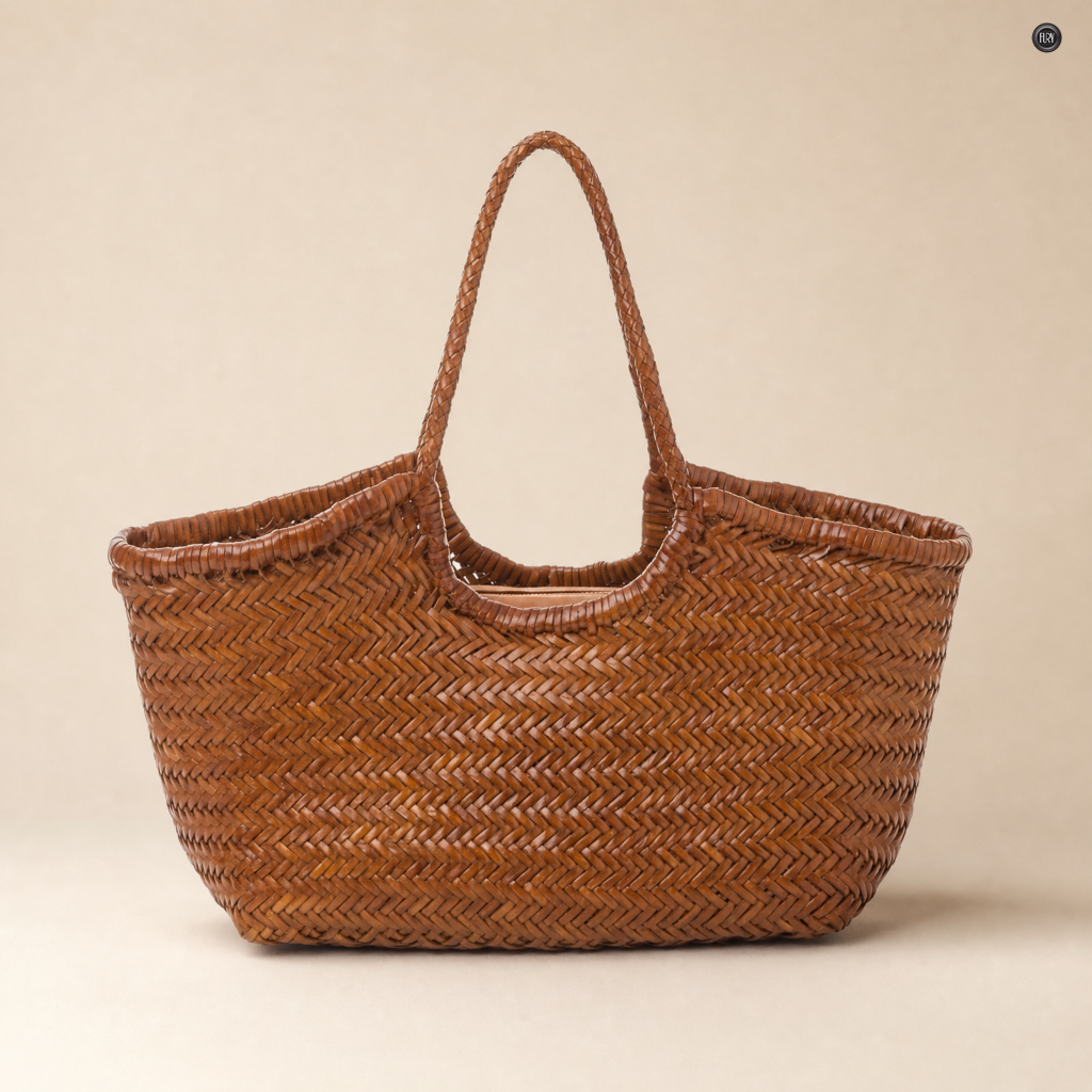Borsa Gemma in pelle intrecciata