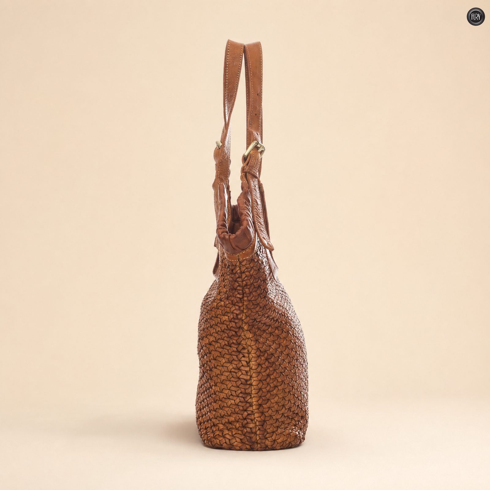 Borsa Anita in pelle intrecciata