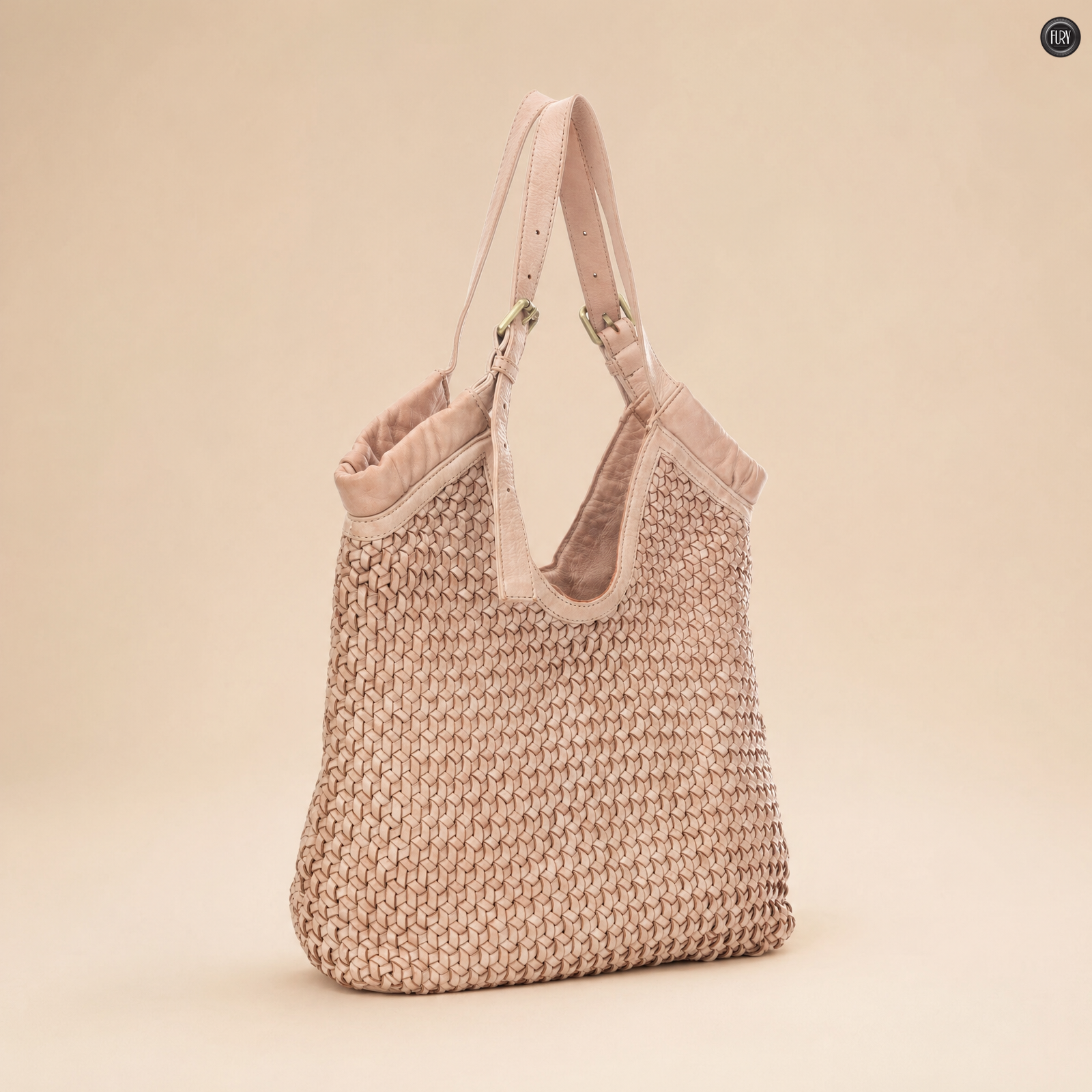 Borsa Anita in pelle intrecciata