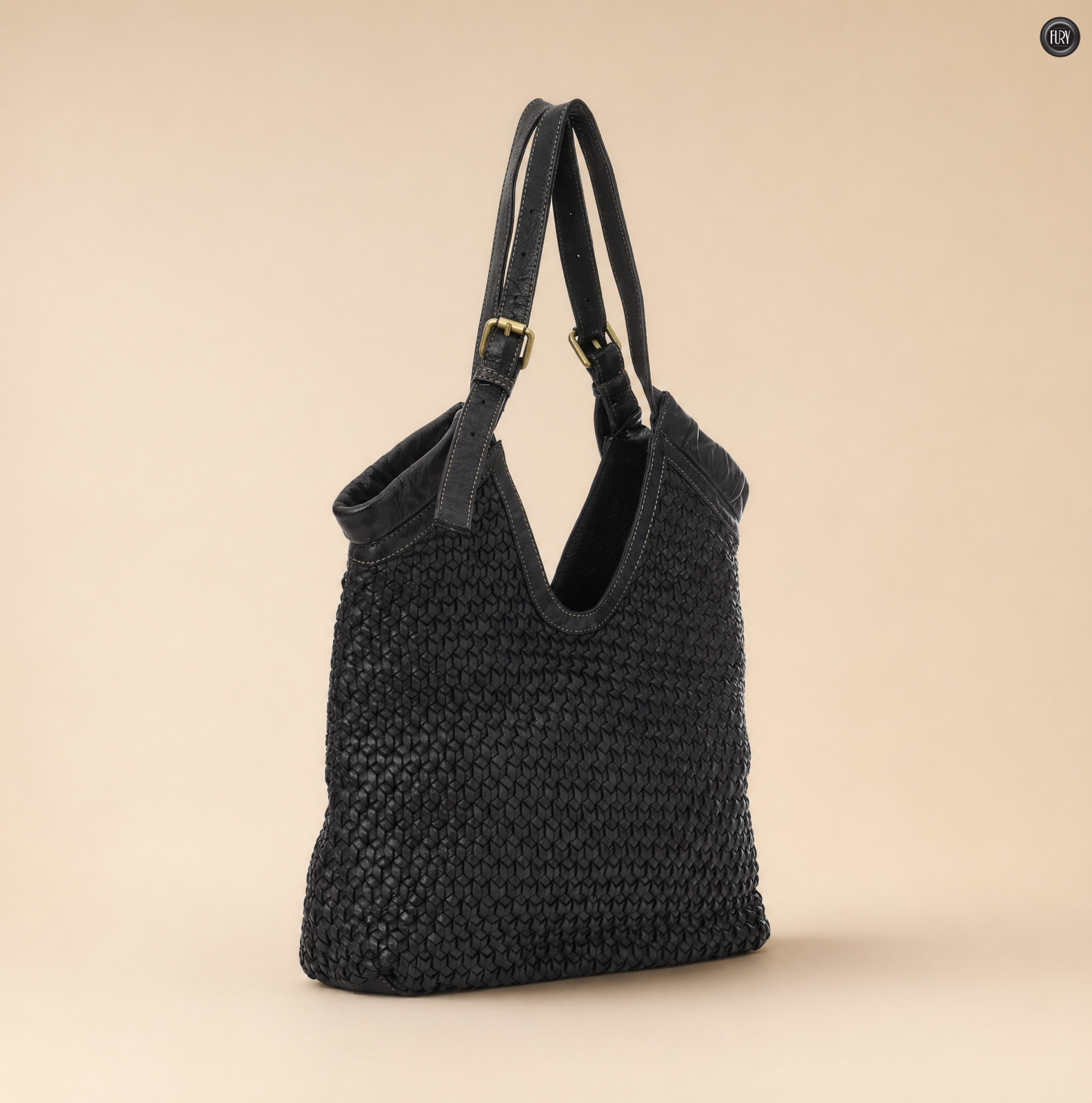 Borsa Anita in pelle intrecciata