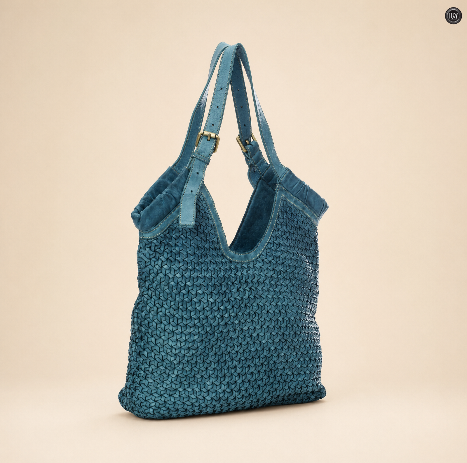 Borsa Anita in pelle intrecciata