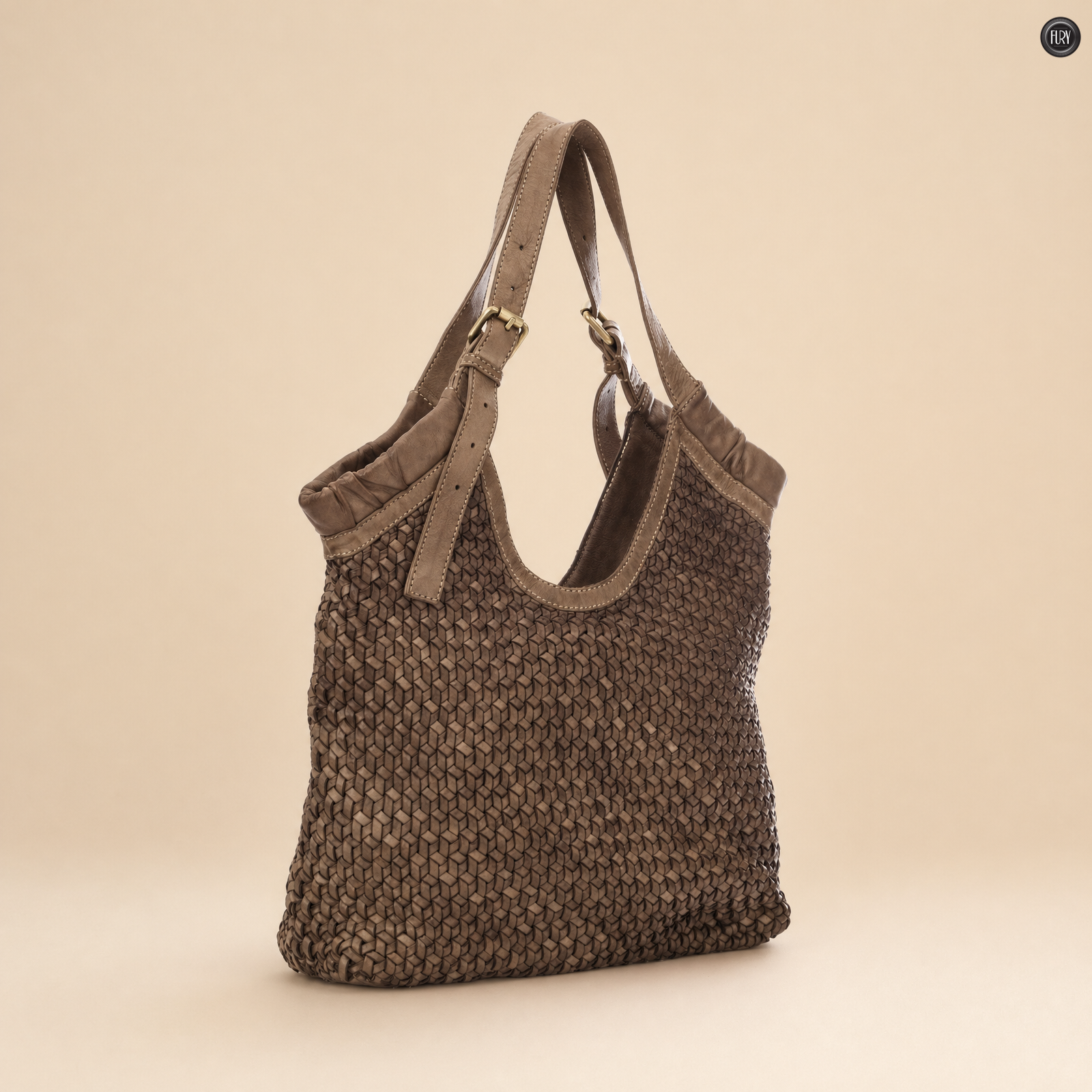 Borsa Anita in pelle intrecciata