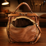 Zainetto Volterra reversibile in pelle intrecciata