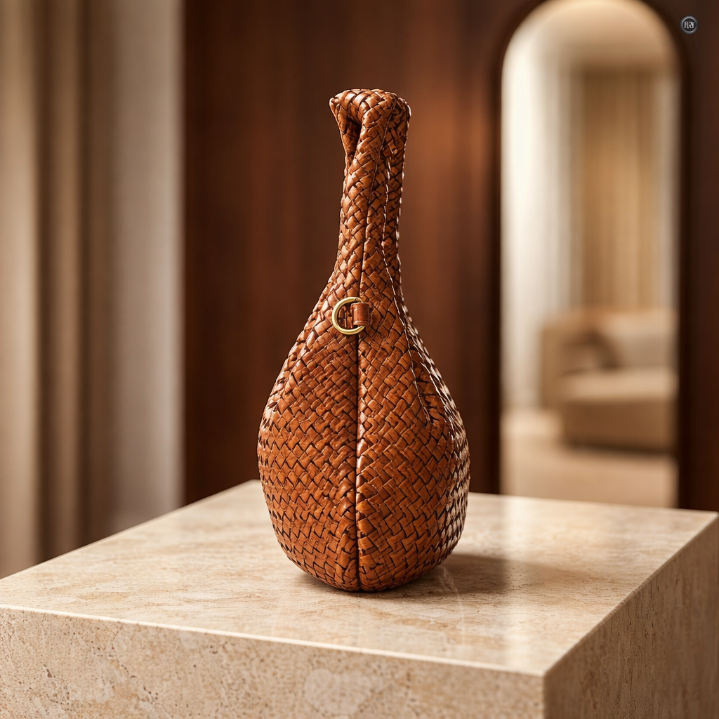 Borsa Livia in pelle intrecciata