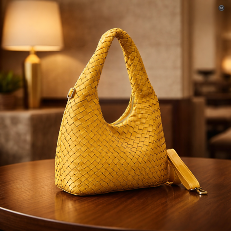 Borsa Livia in pelle intrecciata