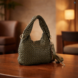 Borsa Livia in pelle intrecciata