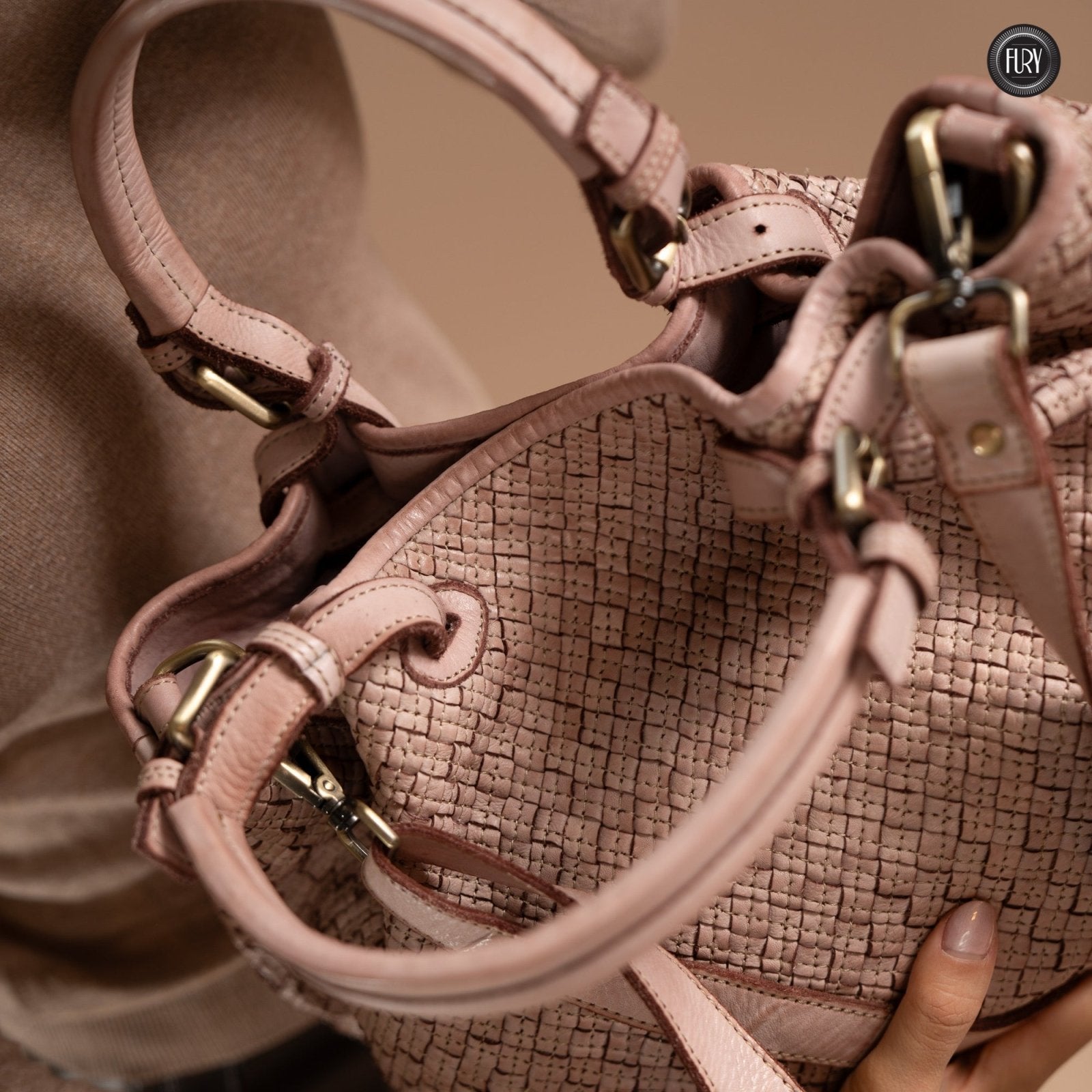 Borsa Agata in pelle intrecciata - Fury