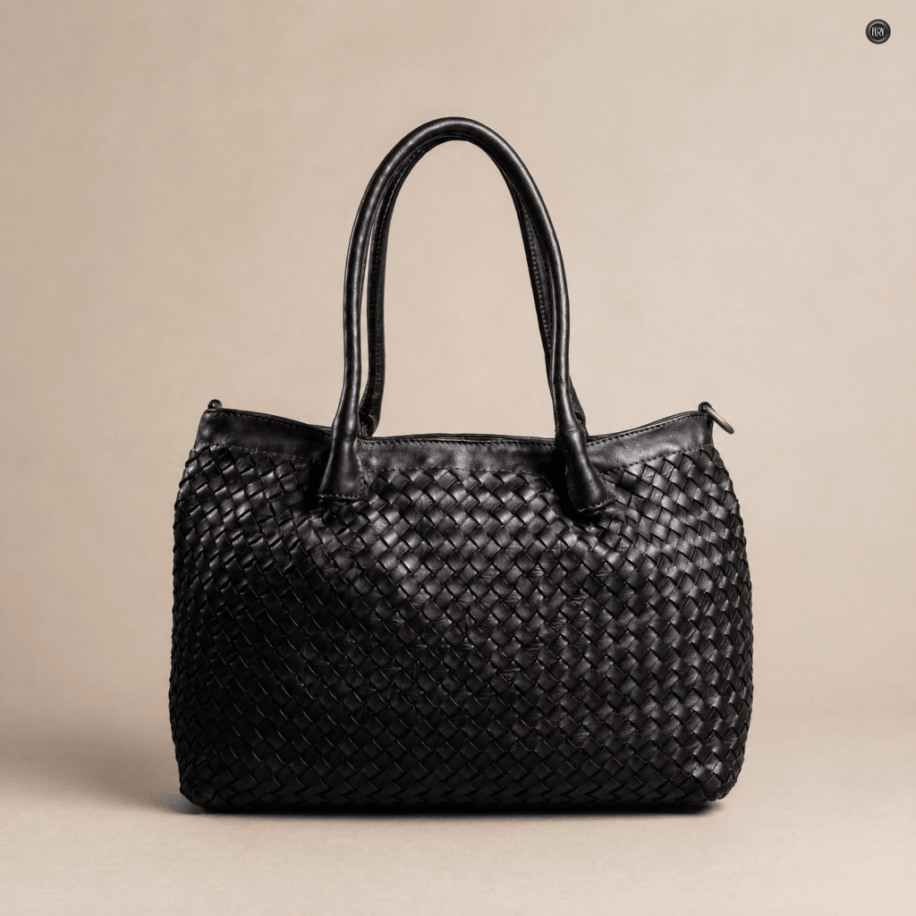 Borsa Caterina Riva in pelle intrecciata - Fury