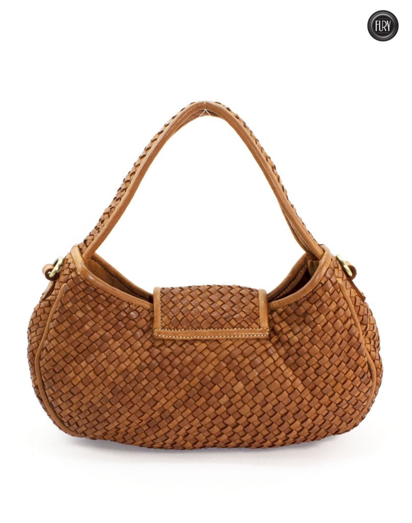 Borsa Clarissa in pelle intrecciata - Fury