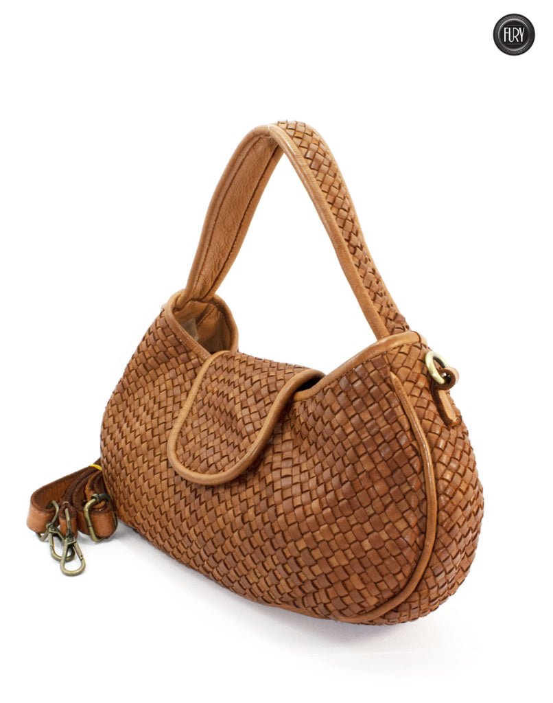 Borsa Clarissa in pelle intrecciata - Fury