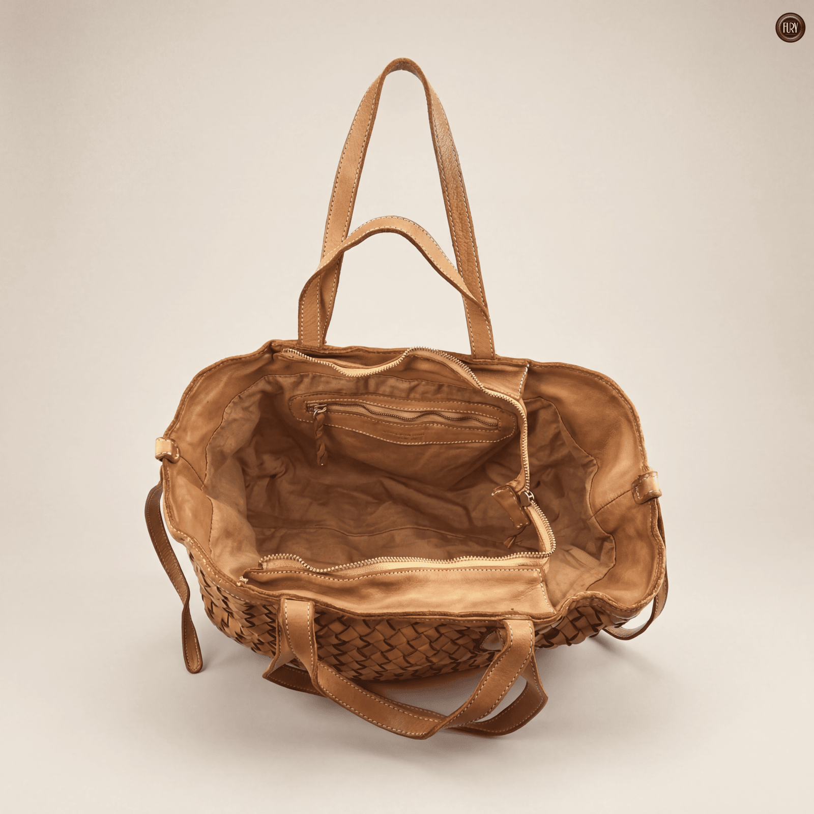 Borsa Flaminia in pelle intrecciata - Fury