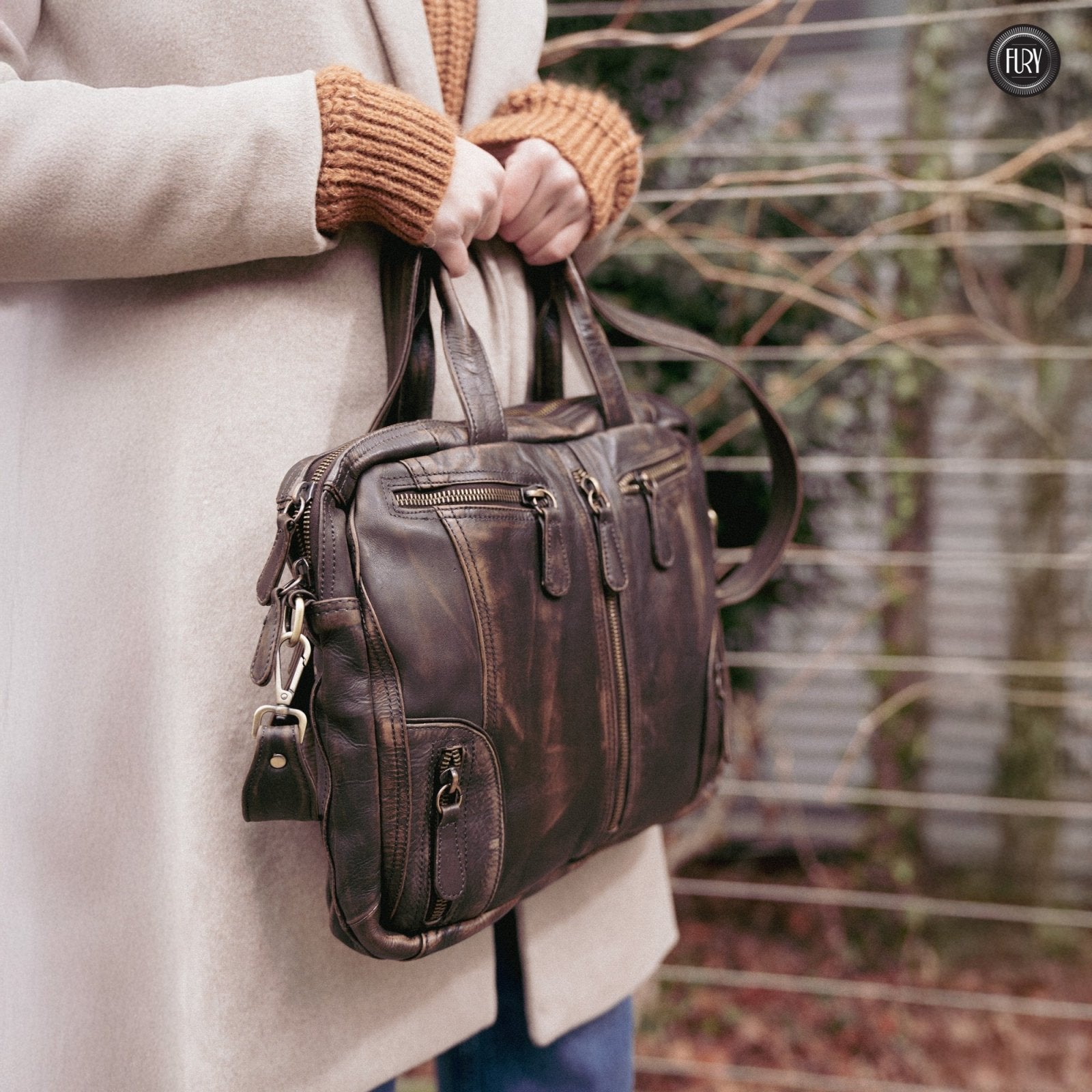 Borsa Heritage 49 in pelle - Edizione limitata - Fury