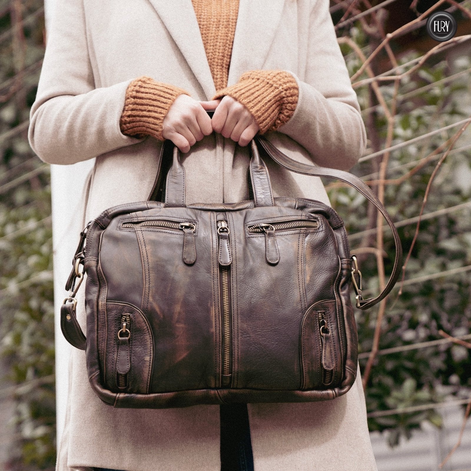 Borsa Heritage 49 in pelle - Edizione limitata - Fury