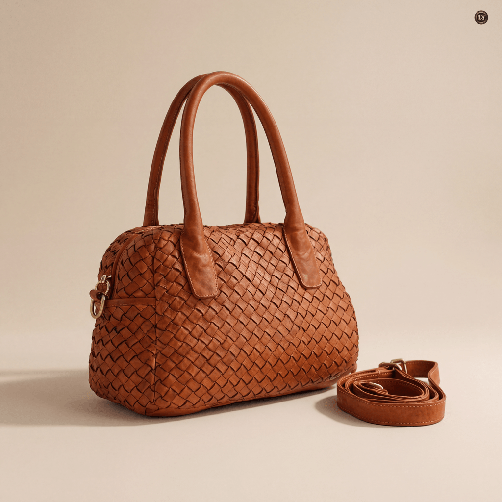 Borsa Lea in pelle intrecciata - Fury