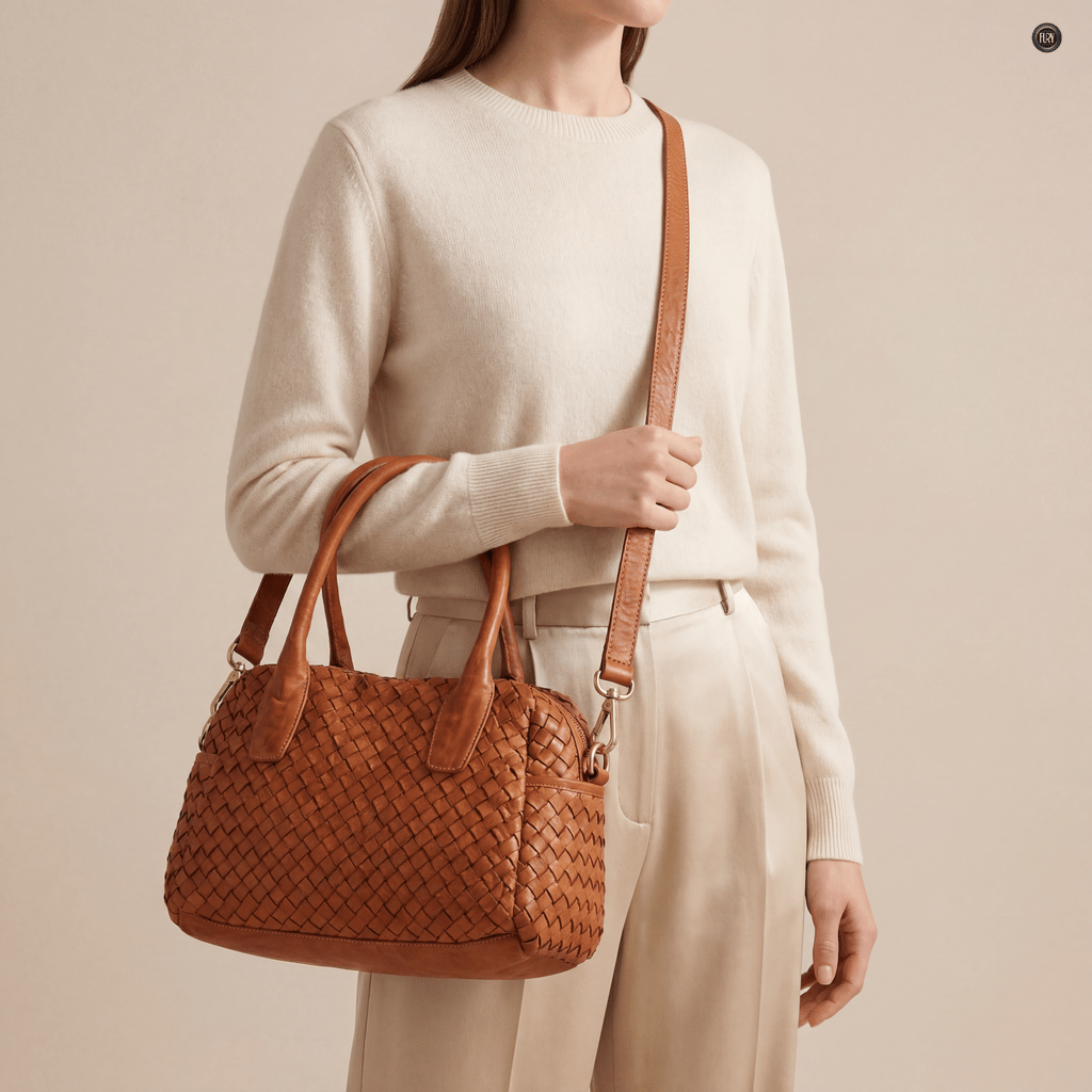 Borsa Lea in pelle intrecciata - Fury