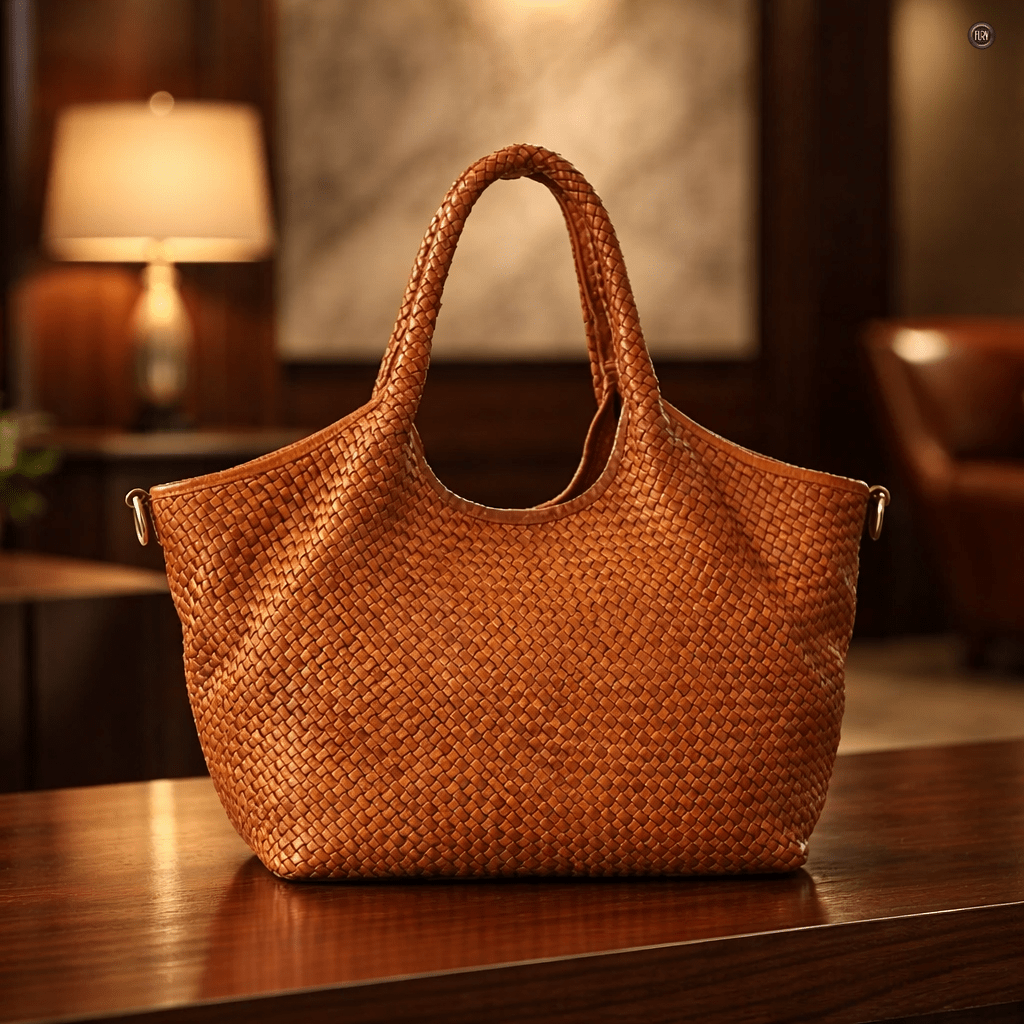 Borsa Nola Maxi in pelle intrecciata - Fury