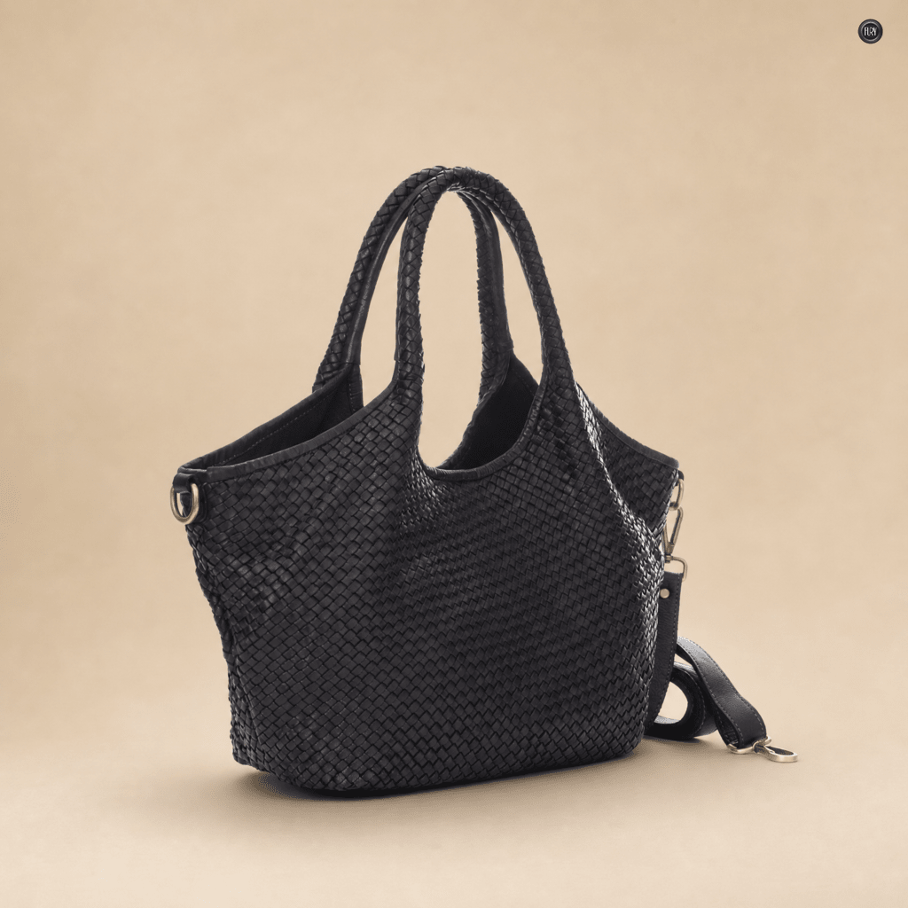 Borsa Nola Maxi in pelle intrecciata - Fury