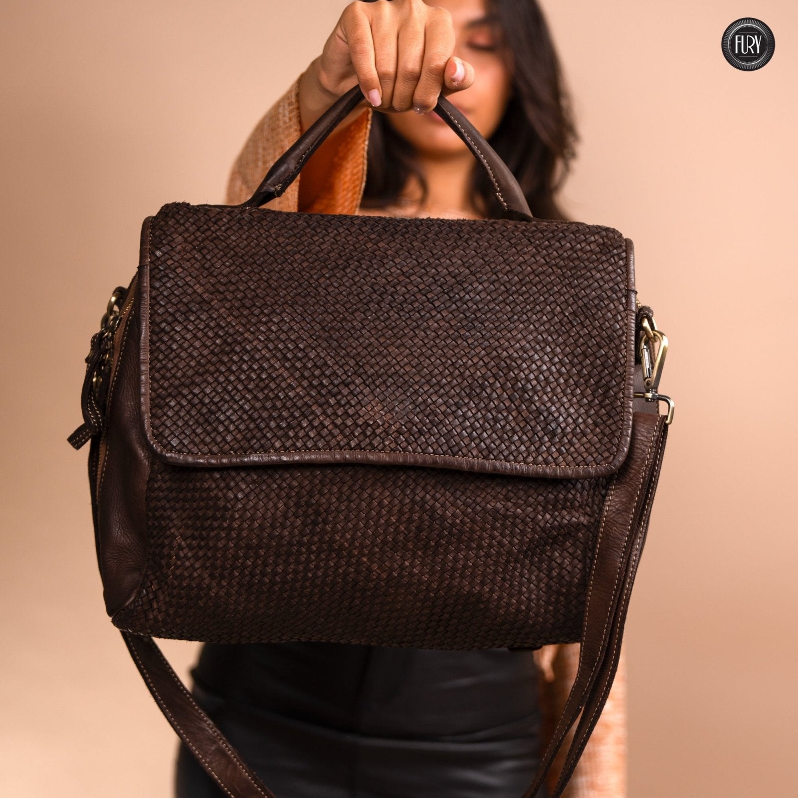 Borsa Siena Maxi in pelle intrecciata - Preordine - Fury