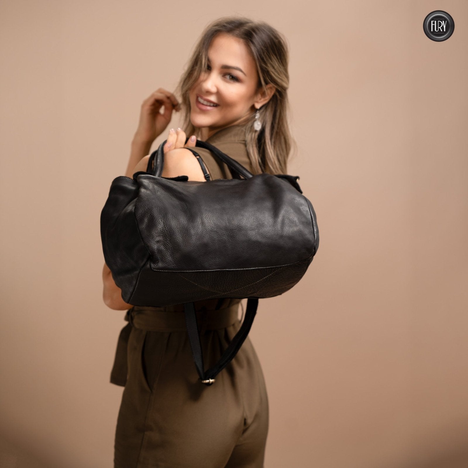 Borsa V in pelle - Fury