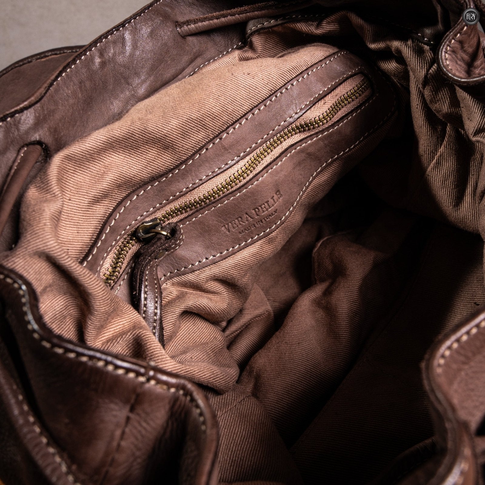 Zaino Lorenzo in pelle intrecciata - Fury