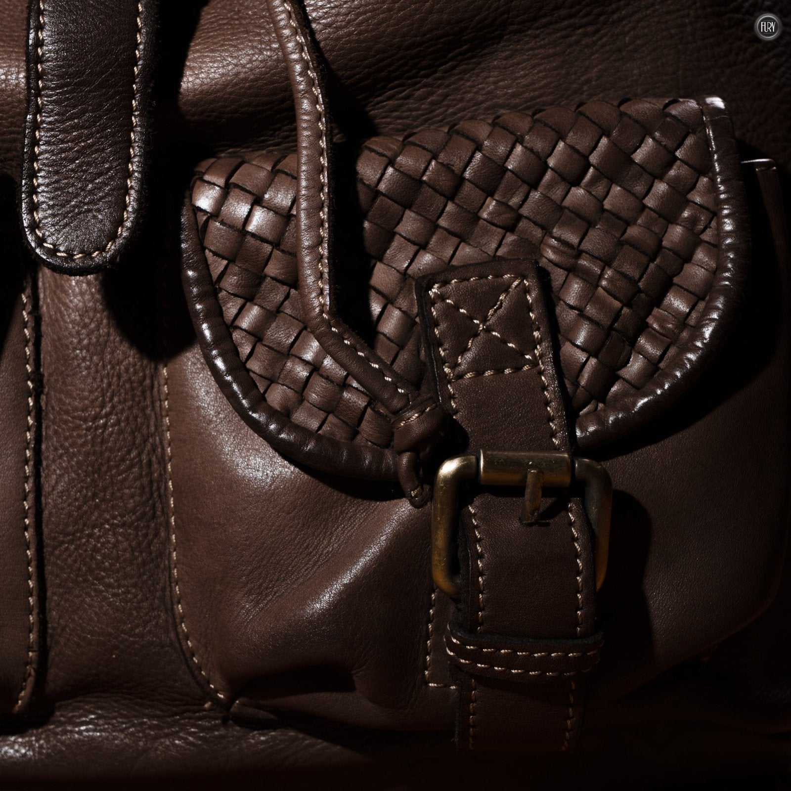 Zaino Lorenzo in pelle intrecciata - Fury