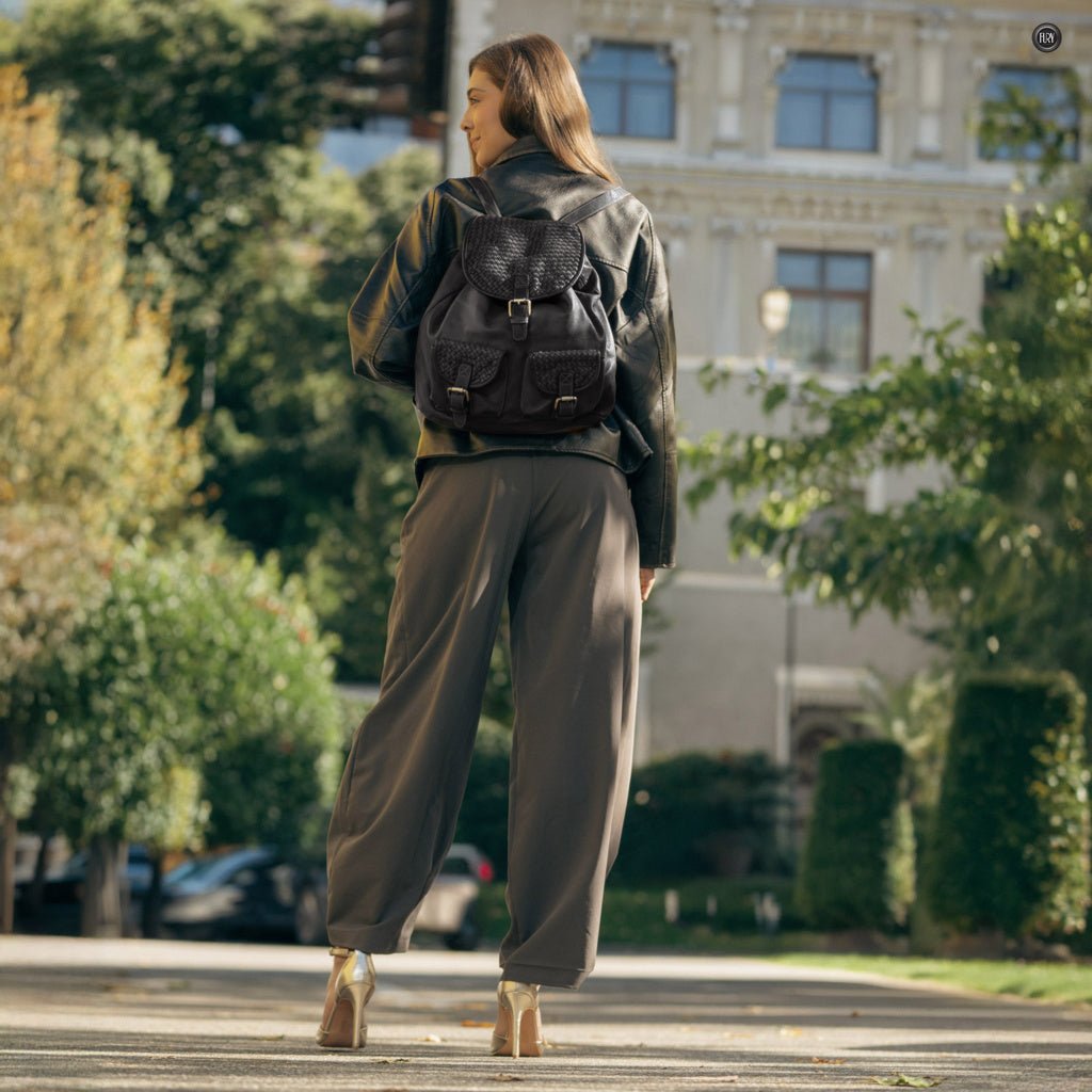 Zaino Lorenzo in pelle intrecciata - Fury