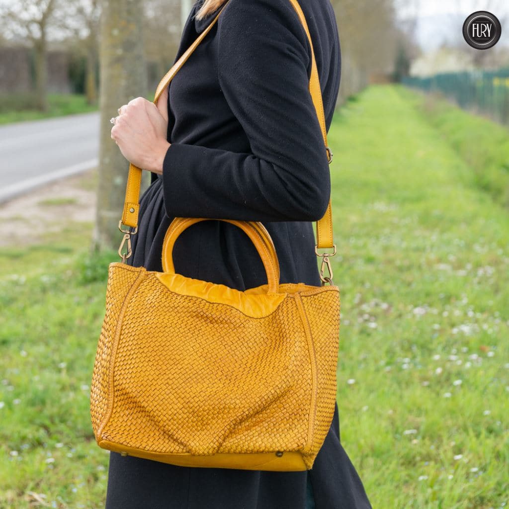 Borsa Prime in pelle intrecciata - Fury