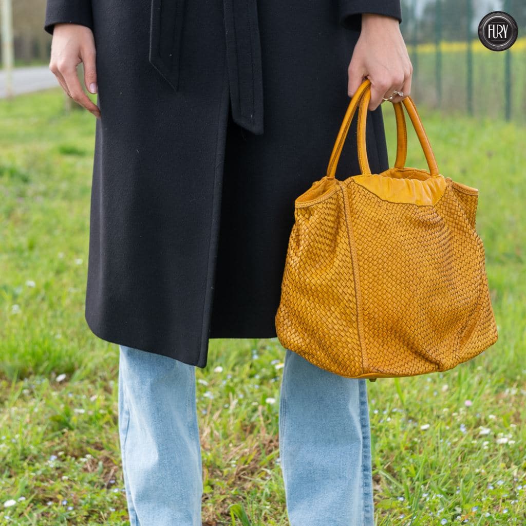 Borsa Prime in pelle intrecciata - Fury