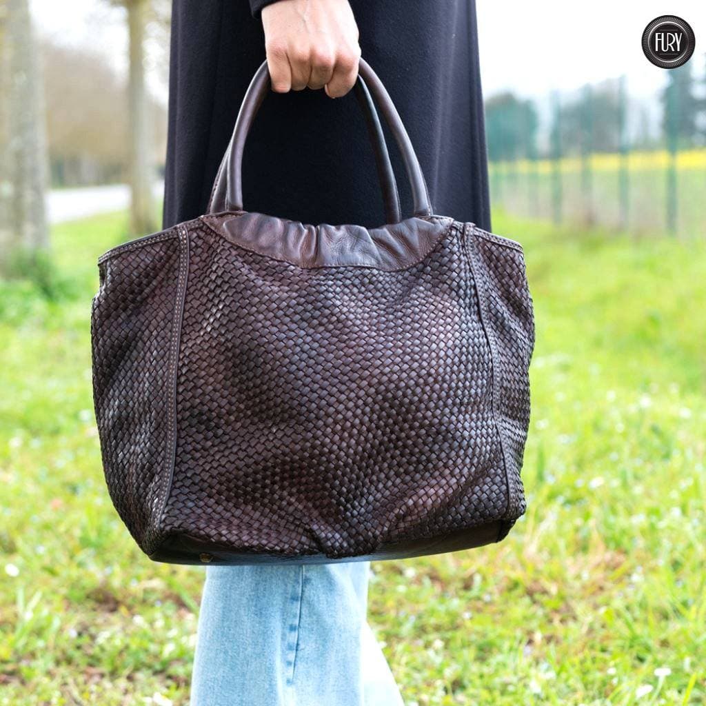 Borsa Prime in pelle intrecciata - Fury