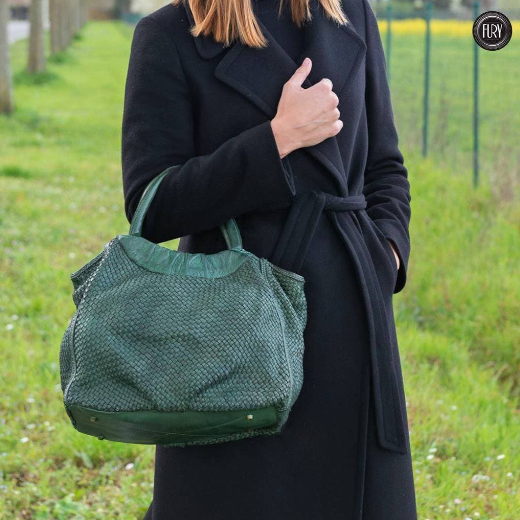 Borsa Prime in pelle intrecciata - Fury