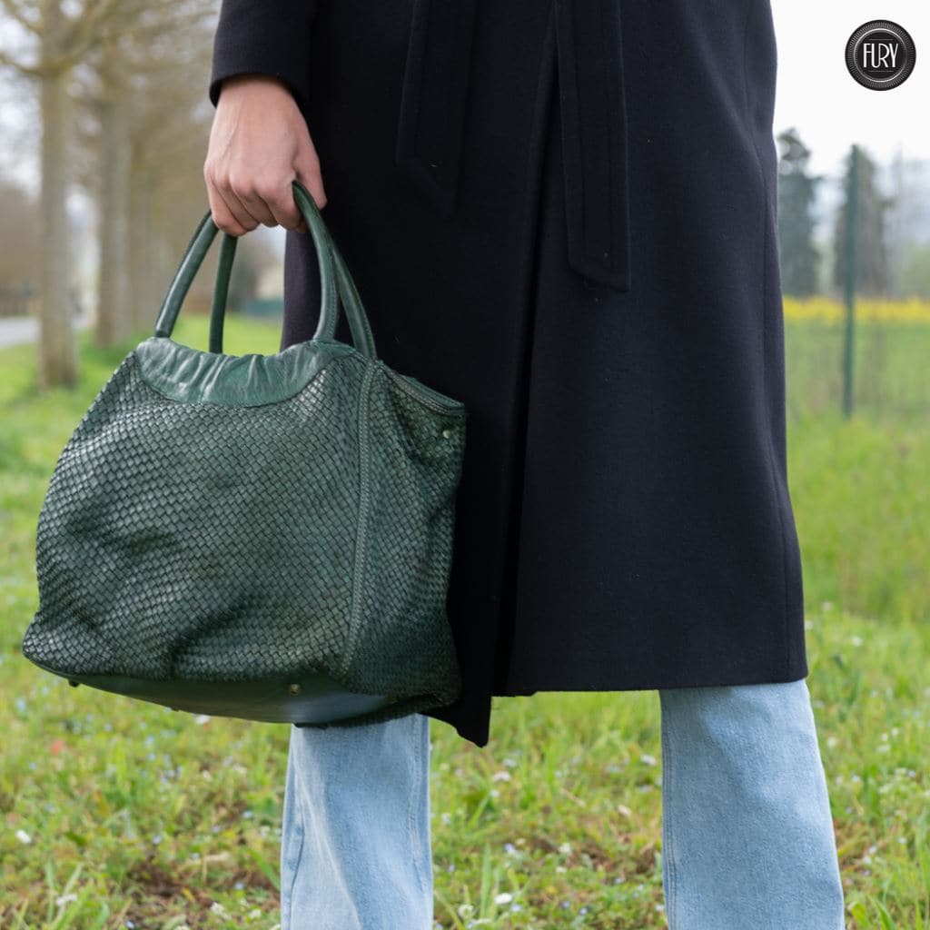 Borsa Prime in pelle intrecciata - Fury
