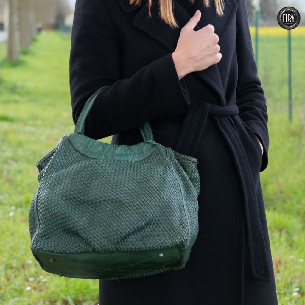 Borsa Prime in pelle intrecciata - Fury