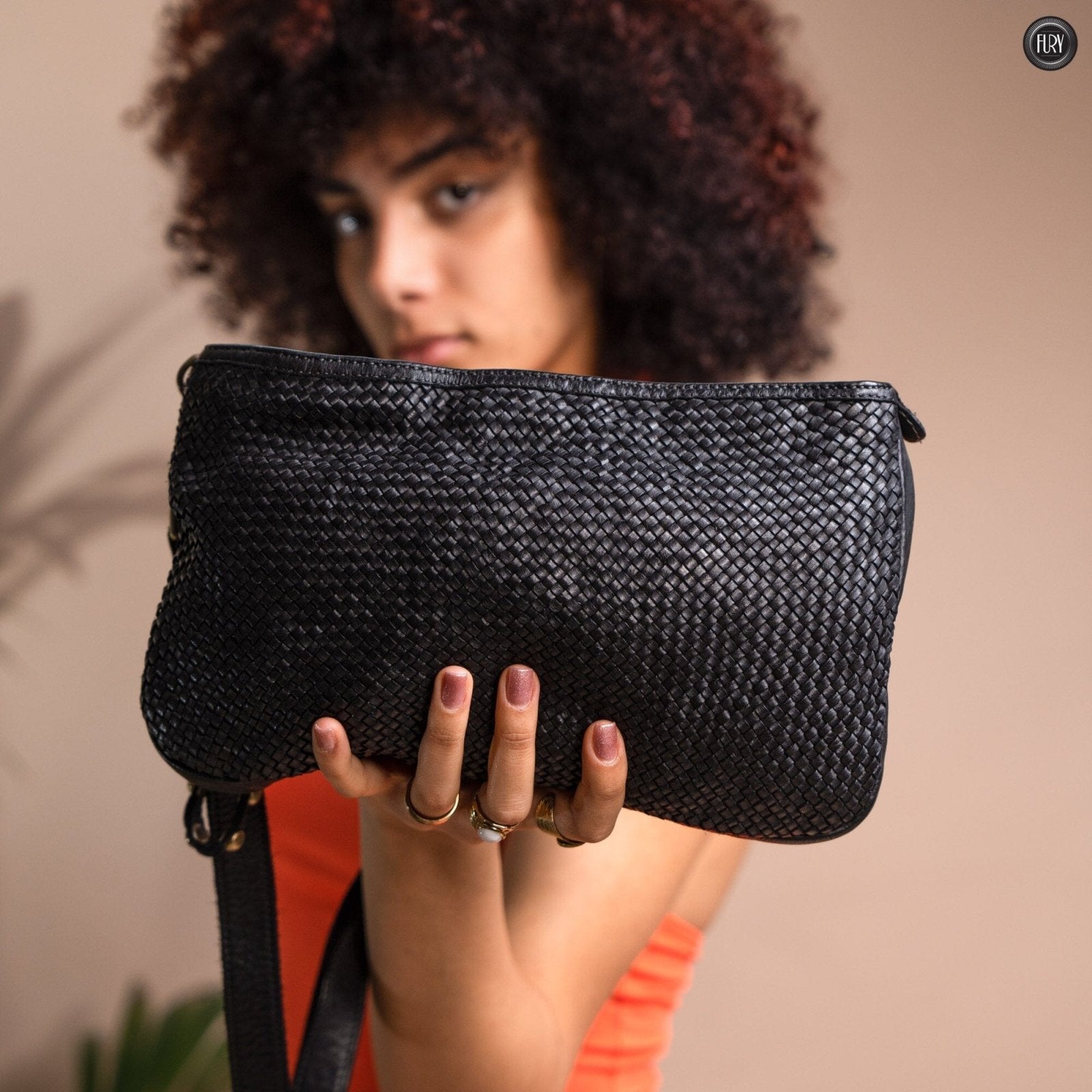 Pochette Diana in pelle intrecciata - Fury