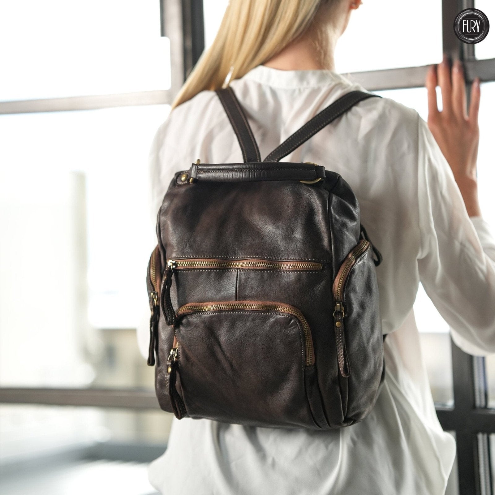 Zainetto Volterra in pelle - Fury