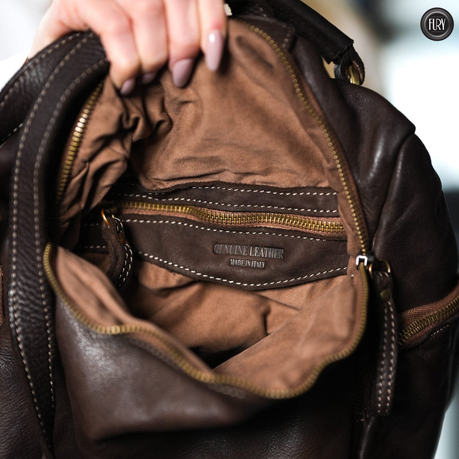 Zainetto Volterra in pelle - Fury