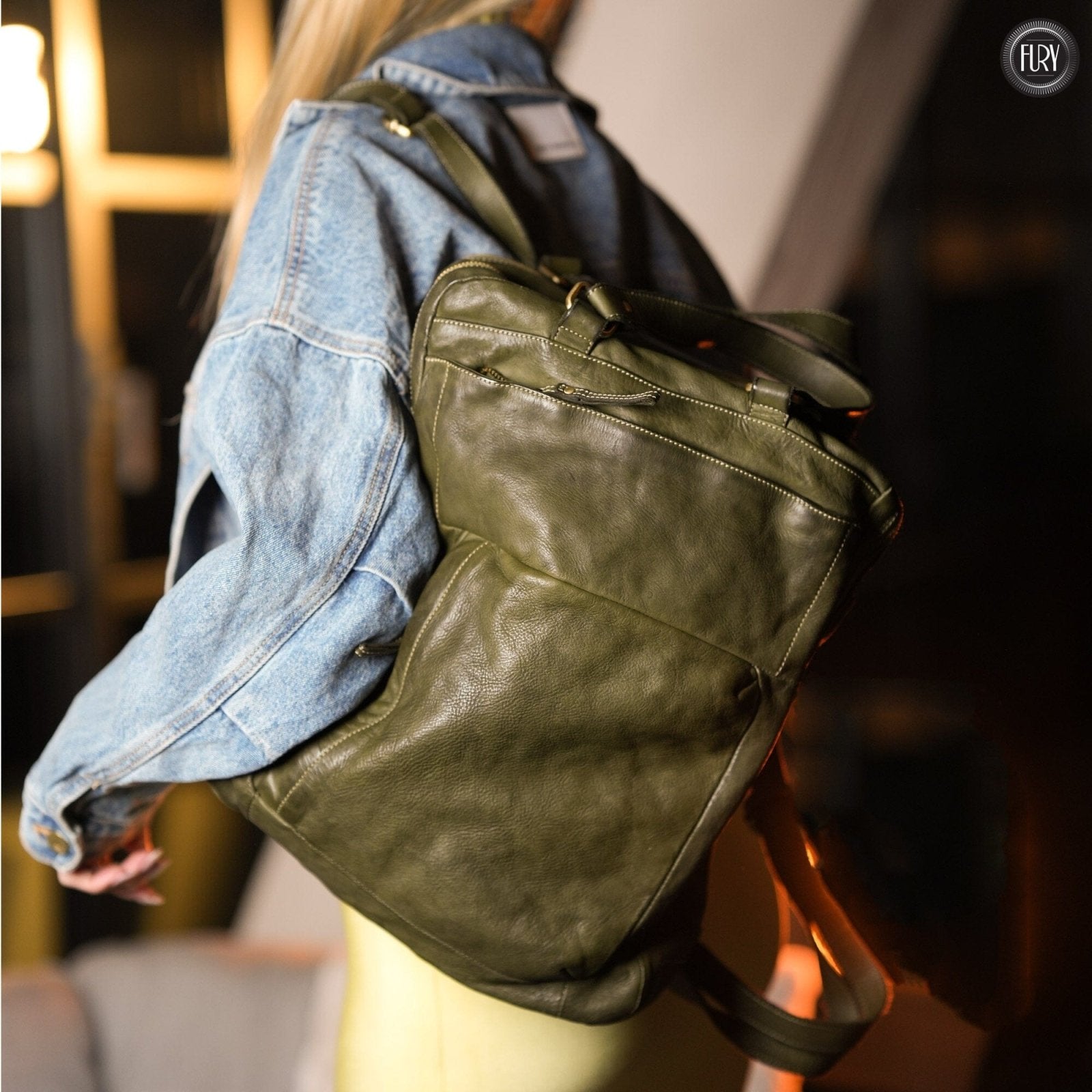 Zaino Daily unisex in pelle - Fury