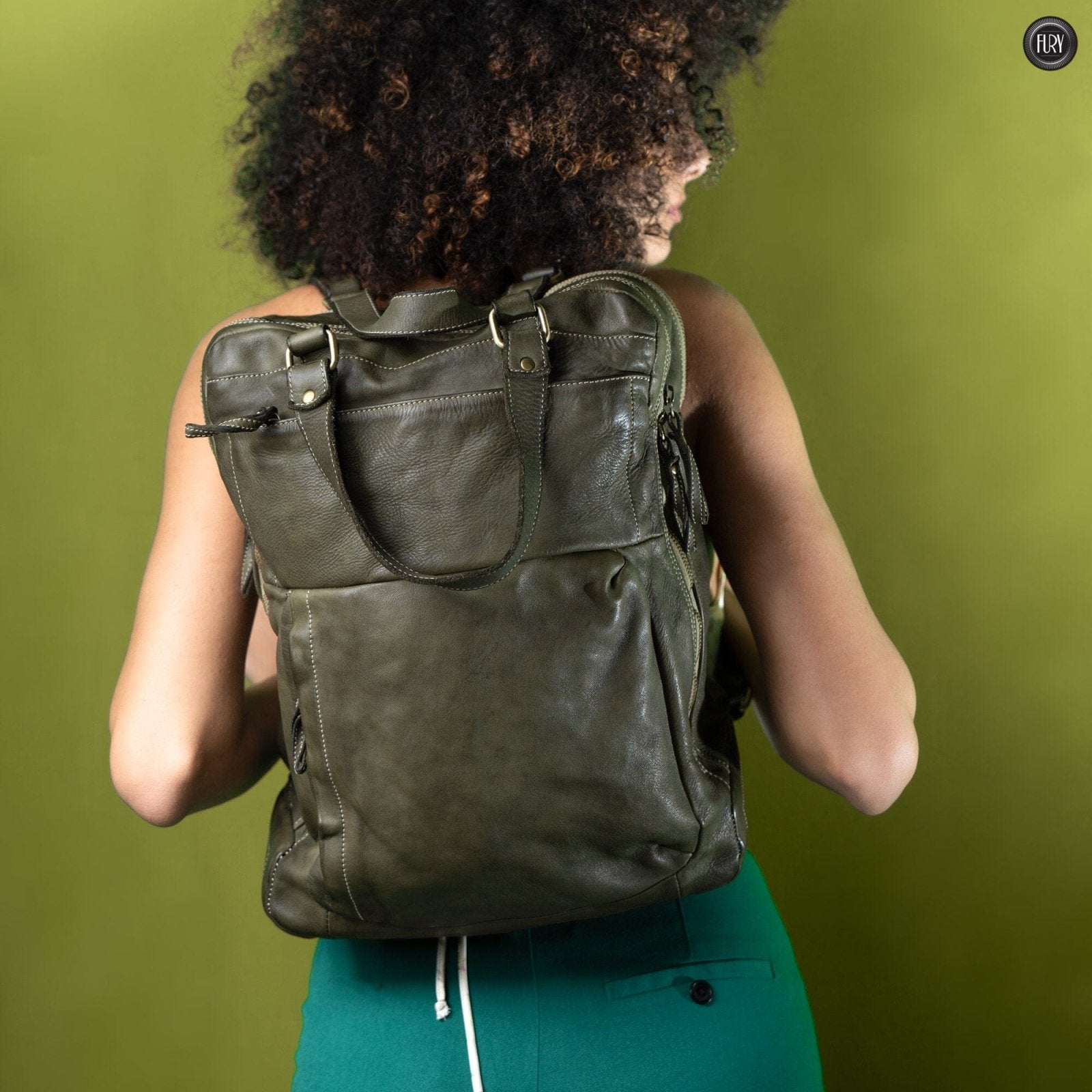 Zaino Daily unisex in pelle - Fury