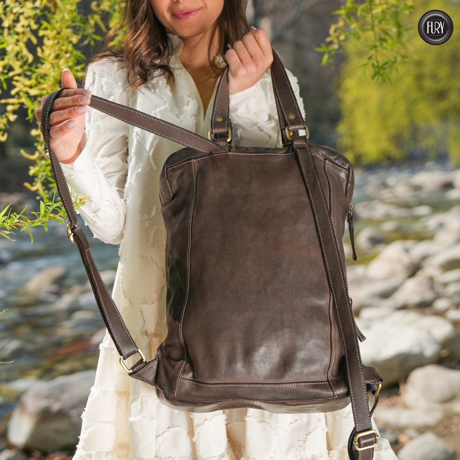 Zaino Daily unisex in pelle - Fury